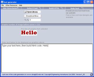 graphic text program screenshot
