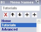 Adding or re-naming menus Adding or re-naming menus