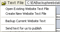 Each websites text content is saved in one file